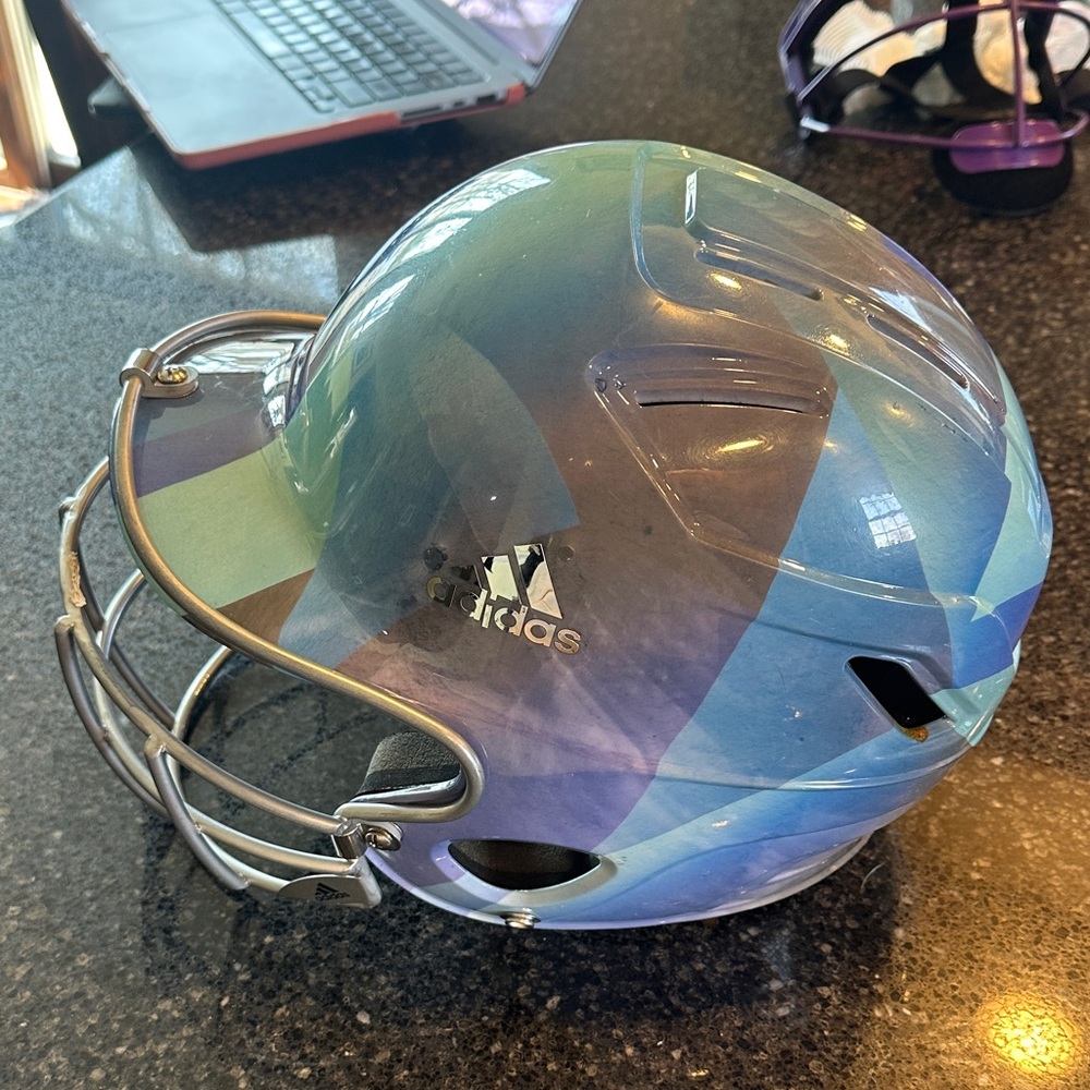 Adidas Kids Blue Gradient Batting Helmet